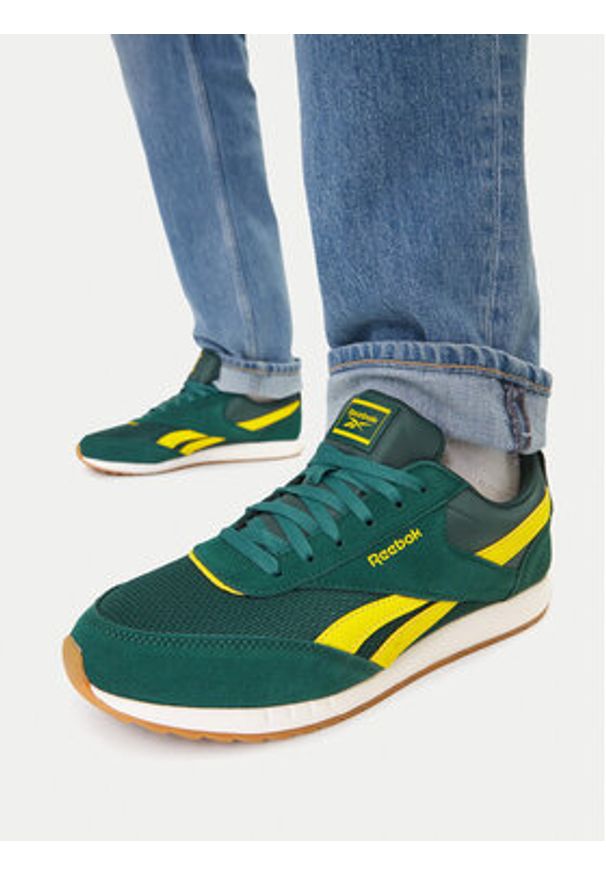 Reebok Sneakersy CEO-MODA AR30315MGYT Zielony. Kolor: zielony. Materiał: skóra, zamsz