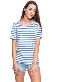 Mustang - MUSTANG T SHIRT DAMSKI Alina Stripe Tee 1009421 11720. Wzór: paski