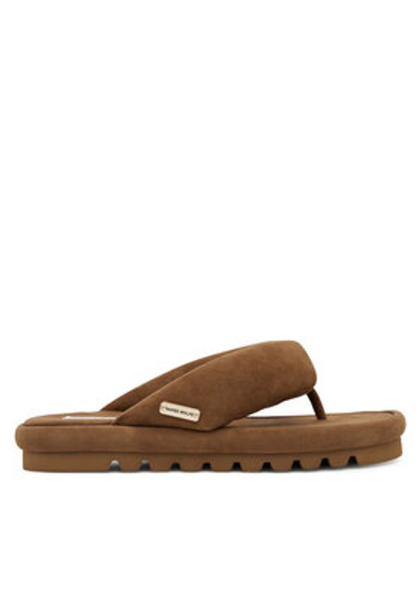 Naked Wolfe Japonki Hilary Brązowy. Kolor: brązowy. Materiał: zamsz, skóra