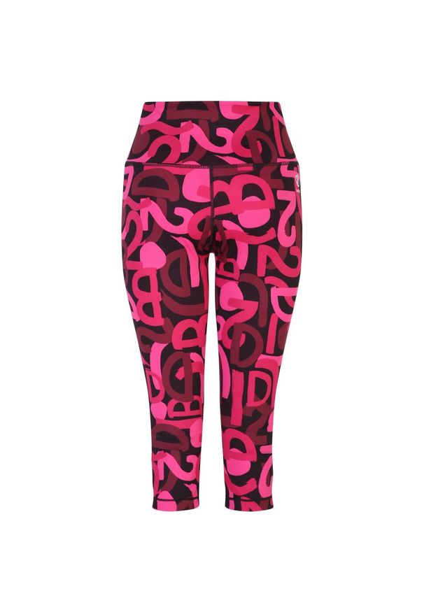 DARE 2B - Legginsy Damskie Influential Graffiti 3/4. Kolor: różowy. Sport: bieganie
