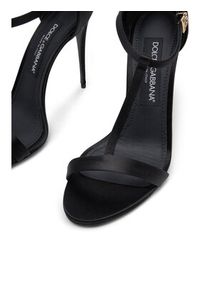 DOLCE & GABBANA - Dolce&Gabbana Sandały CR1766 A7630 Czarny. Kolor: czarny. Materiał: materiał #3