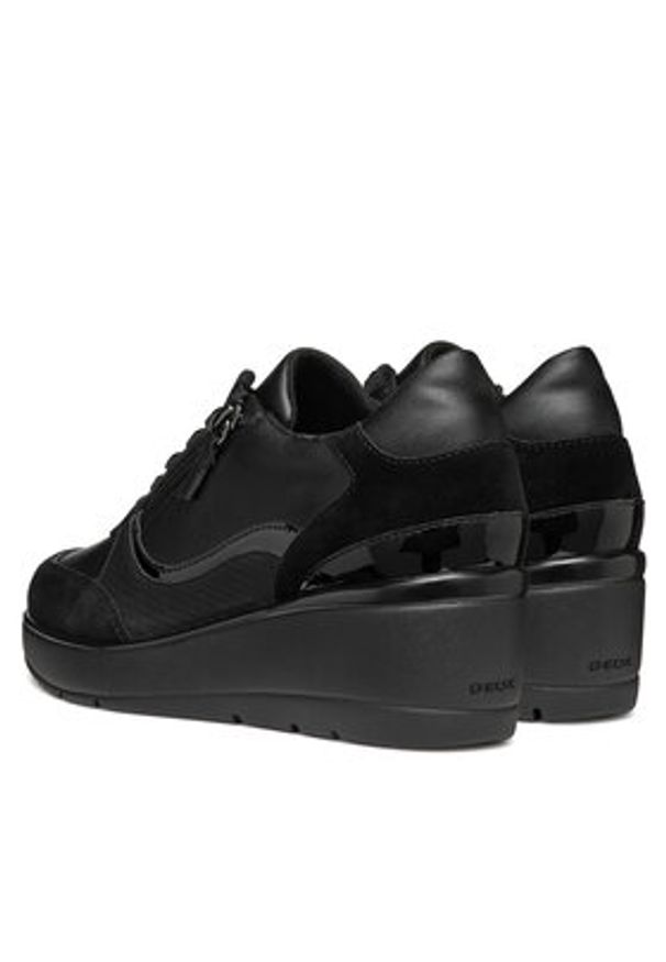 Geox Sneakersy D Ilde D46RAA 05422 C9999 Czarny. Kolor: czarny. Materiał: skóra