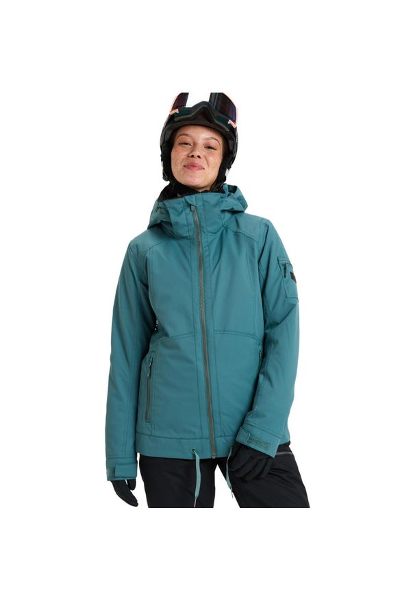 Roxy - Kurtka do sportów zimowych damska MEADE. Kolor: zielony. Długość: krótkie. Sezon: zima. Sport: narciarstwo