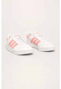 adidas Originals - Buty dziecięce Team Court J. Nosek buta: okrągły. Zapięcie: sznurówki. Kolor: biały. Materiał: syntetyk, materiał, skóra ekologiczna, guma. Szerokość cholewki: normalna #5