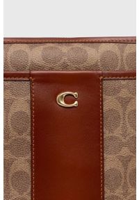 Coach torebka skórzana Kitt kolor brązowy. Kolor: brązowy. Materiał: skórzane. Rodzaj torebki: na ramię #2