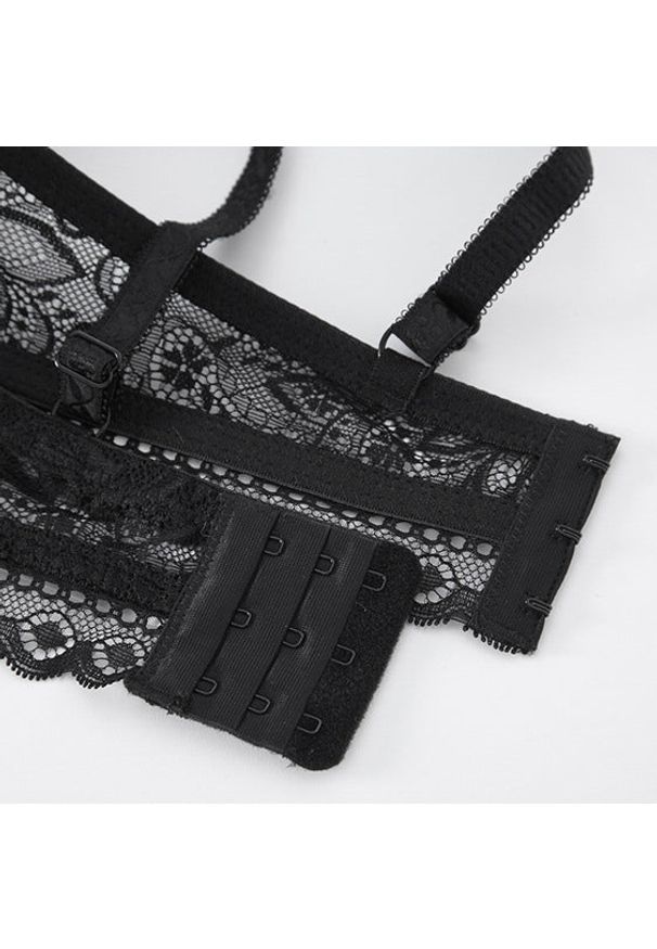 Intica - Komplet bieliźniany z usztywnianym biustonoszem i koronką Jolynn. Kolor: zielony. Materiał: koronka. Wzór: koronka