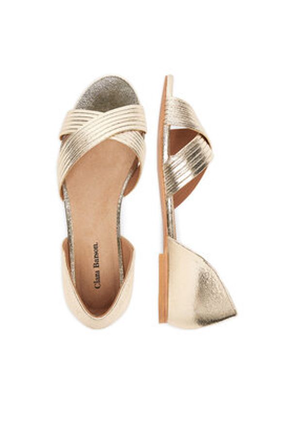 Clara Barson Baleriny WS24038-03 Złoty. Kolor: złoty. Materiał: skóra