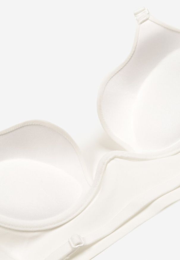 Renee - Biały Biustonosz Miseczka B Push Up do Głębokiego Dekoltu Molaria. Kolor: biały. Rodzaj stanika: push-up