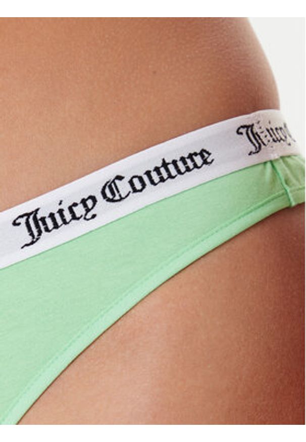Juicy Couture Komplet 3 par stringów JCLTH224571 Kolorowy. Materiał: bawełna. Wzór: kolorowy