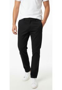 Męskie, Bawełniane Chinosy - Brave Soul - Czarne. Okazja: na spotkanie biznesowe, do pracy. Kolor: czarny. Materiał: elastan, bawełna. Styl: biznesowy, klasyczny #2