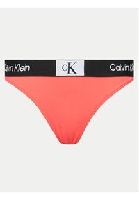 Calvin Klein Swimwear Dół od bikini KW0KW02352 Różowy. Kolor: pomarańczowy. Materiał: syntetyk #5