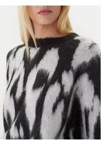 Calvin Klein Sweter Brushed Hairy LV044D343G Czarny Regular Fit. Kolor: czarny. Materiał: syntetyk #4