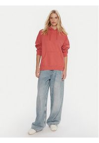 Quiksilver Bluza Esential Hoodie EQWFT03191 Koralowy Regular Fit. Kolor: pomarańczowy. Materiał: bawełna #5