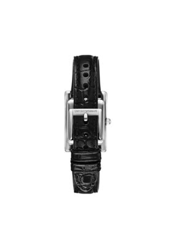 Emporio Armani Zegarek Genni AR11623 Czarny. Kolor: czarny. Materiał: skóra