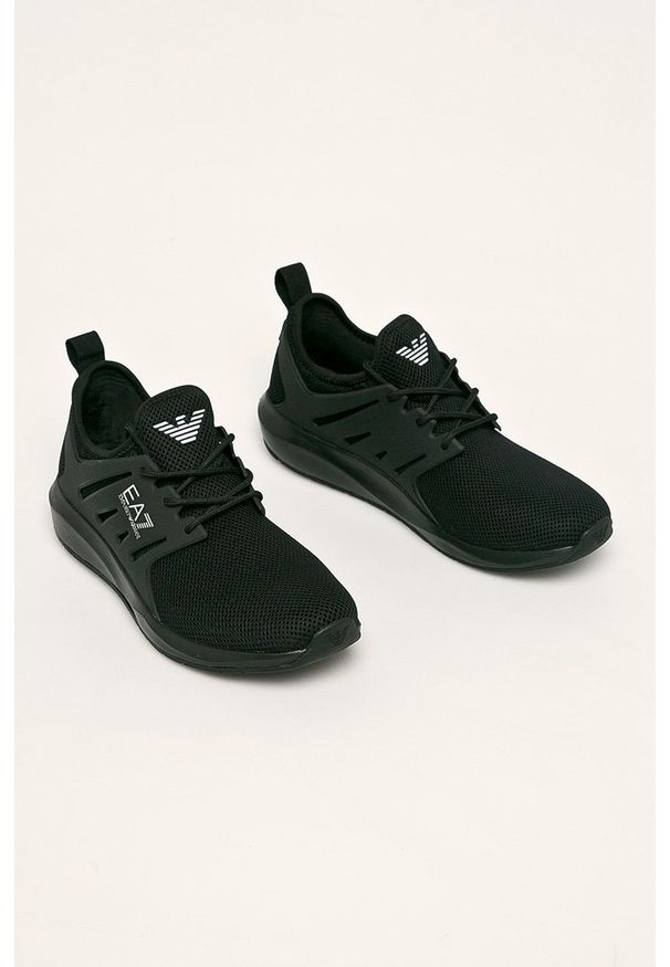 EA7 Emporio Armani - Buty. Nosek buta: okrągły. Zapięcie: sznurówki. Kolor: czarny. Materiał: guma