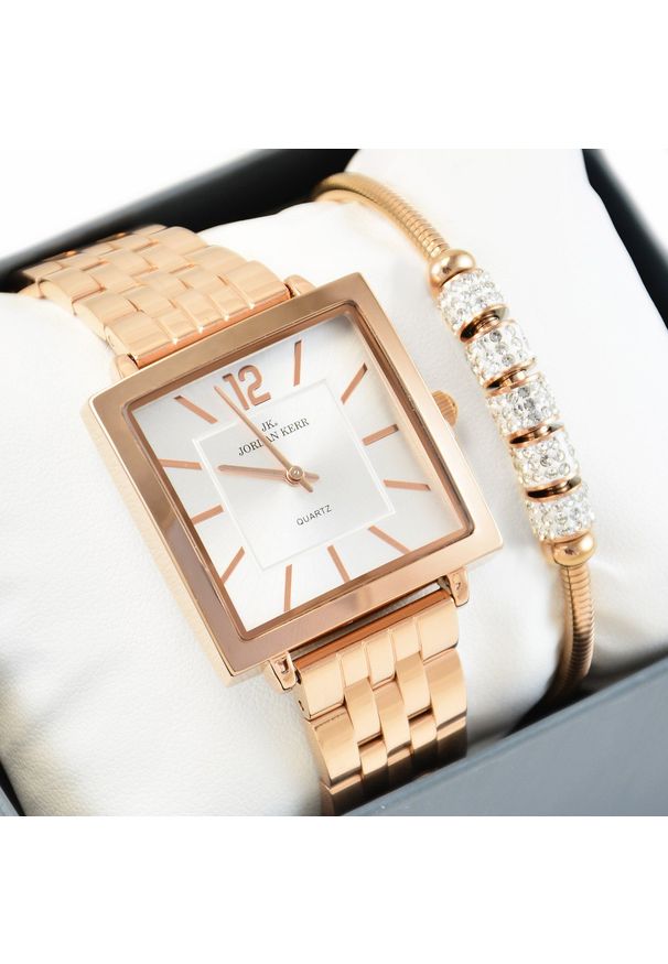 Zestaw damski zegarek Jordan Kerr P9010 rosegold z bransoletką