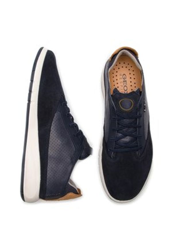 Geox Sneakersy U Aerantis A U927FA 02243 C4002 Granatowy. Kolor: niebieski. Materiał: skóra
