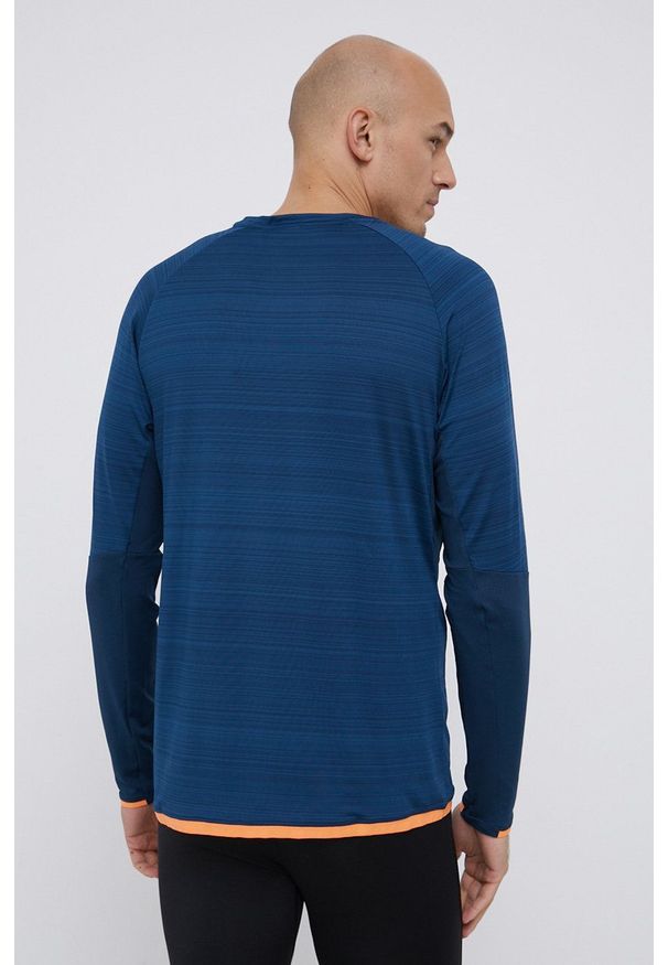Tom Tailor Longsleeve męska kolor granatowy z nadrukiem. Okazja: na co dzień. Kolor: niebieski. Materiał: dzianina. Długość rękawa: długi rękaw. Wzór: nadruk. Styl: casual