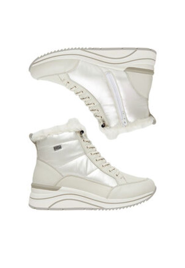 Remonte Trzewiki CEO-D0T80-80 Biały. Kolor: biały. Materiał: skóra