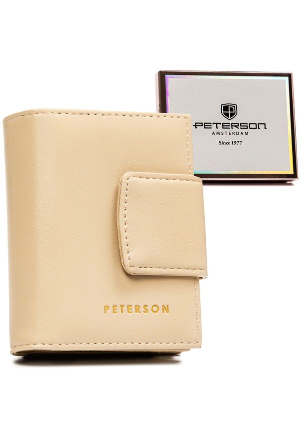 Portfel damski Peterson PTN 42329-F8 beżowy. Kolor: beżowy