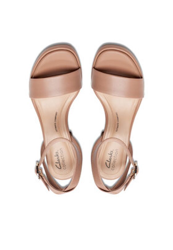 Clarks Sandały AmbyrLyn Bay 26177009 Beżowy. Kolor: beżowy. Materiał: skóra