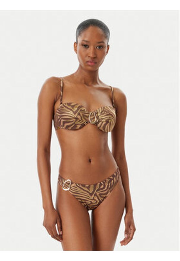 SELMARK - Selmark Dół od bikini BN704 Brązowy. Kolor: brązowy. Materiał: syntetyk