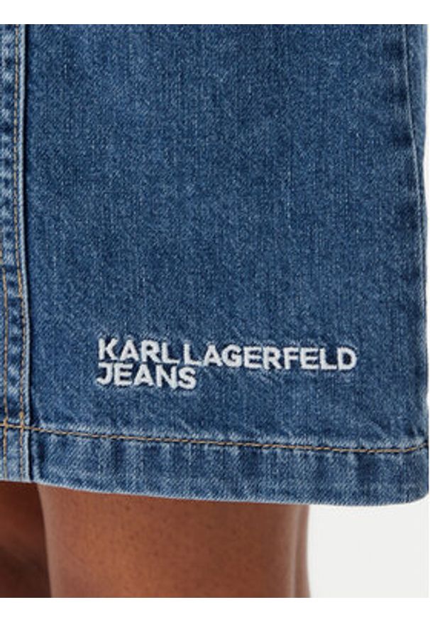 Karl Lagerfeld Jeans Sukienka jeansowa B2W13054 Niebieski Regular Fit. Kolor: niebieski. Materiał: bawełna