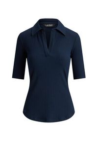 Lauren Ralph Lauren - LAUREN RALPH LAUREN Polo 200P10120005 Granatowy Regular Fit. Typ kołnierza: polo. Kolor: niebieski. Materiał: wiskoza #4