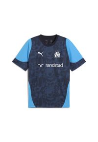 Puma - Męska koszulka treningowa Olympique Marsylia PUMA New Navy Bleu Azur Blue. Kolor: niebieski