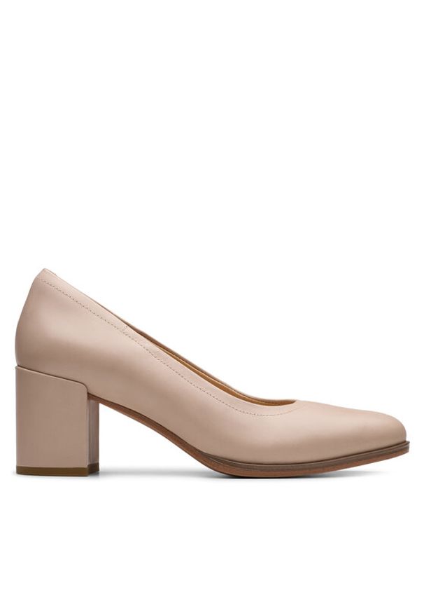 Clarks Półbuty Freva 55 26181336 Beżowy. Kolor: beżowy. Materiał: skóra