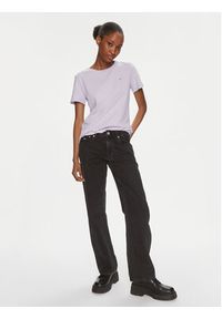Tommy Jeans T-Shirt DW0DW14616 Fioletowy Regular Fit. Kolor: fioletowy. Materiał: bawełna #4