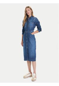 Mustang Sukienka jeansowa Emma 1016939 Niebieski Slim Fit. Kolor: niebieski. Materiał: bawełna #4