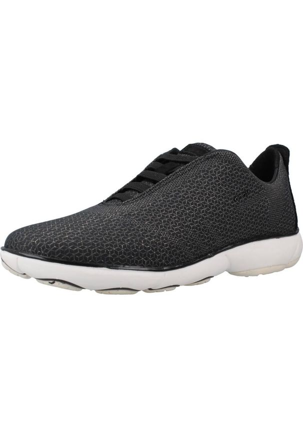 Geox - Buty GEOX D NEBULA Czarny. Kolor: czarny. Materiał: tkanina, skóra