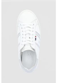 U.S. Polo Assn. Buty skórzane kolor biały na płaskiej podeszwie. Nosek buta: okrągły. Zapięcie: sznurówki. Kolor: biały. Materiał: skóra. Obcas: na płaskiej podeszwie #4