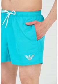 Emporio Armani - EMPORIO ARMANI Męskie spodenki kąpielowe, Rozmiar 48. Kolor: niebieski. Materiał: poliester #5