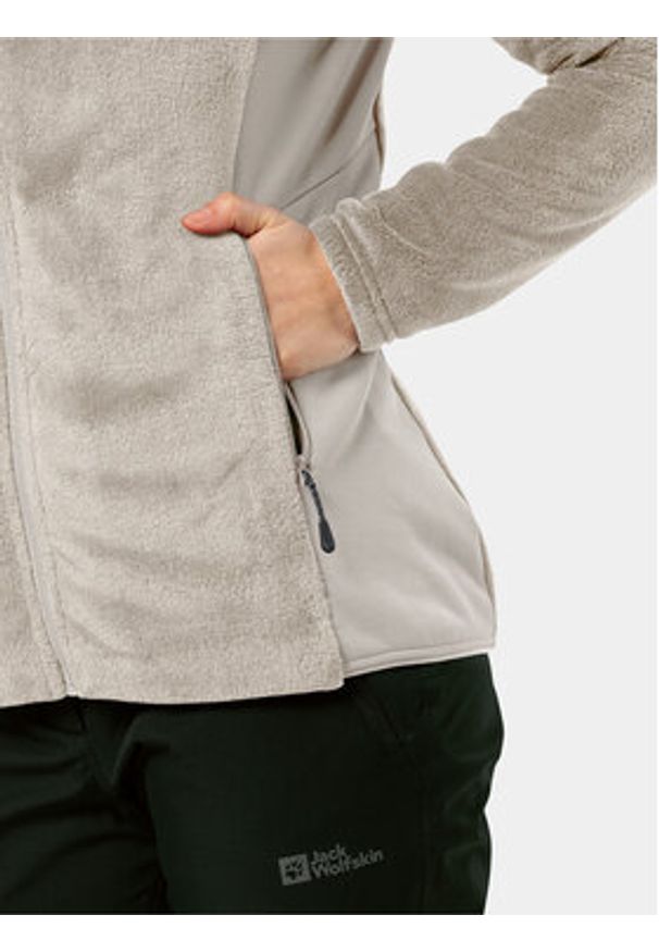 Jack Wolfskin Polar Rotwand Hooded Fz 1710742 Szary Regular Fit. Kolor: szary. Materiał: syntetyk, polar