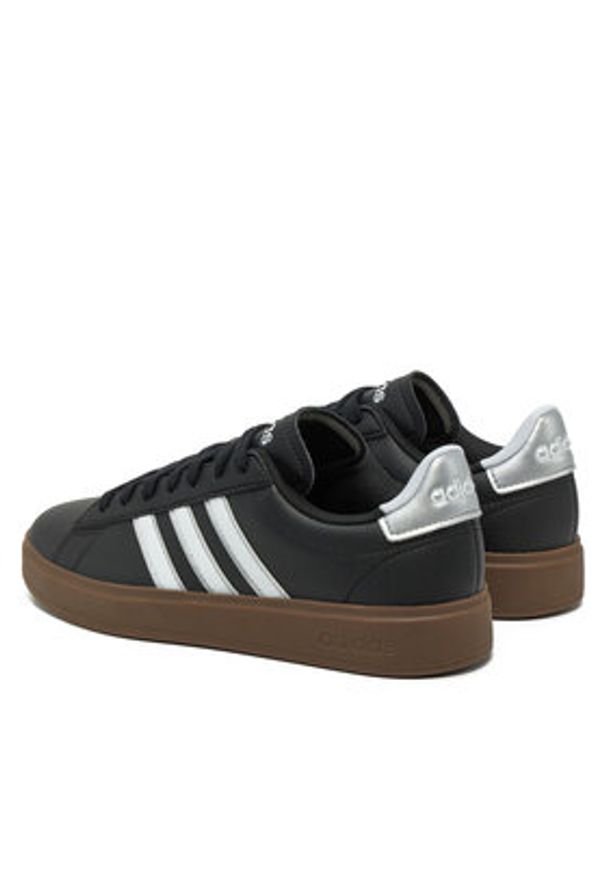 Adidas - adidas Sneakersy Grand Court 2.0 JH8677 Czarny. Kolor: czarny. Materiał: skóra