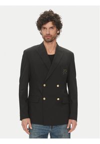 Karl Lagerfeld - KARL LAGERFELD Marynarka 155102 552037 Czarny Slim Fit. Typ kołnierza: dekolt w karo. Kolor: czarny