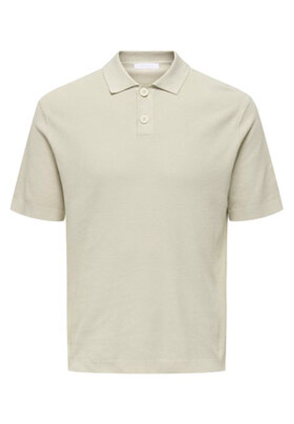 Only & Sons Polo Tony 22033571 Beżowy Regular Fit. Typ kołnierza: polo. Kolor: beżowy. Materiał: bawełna