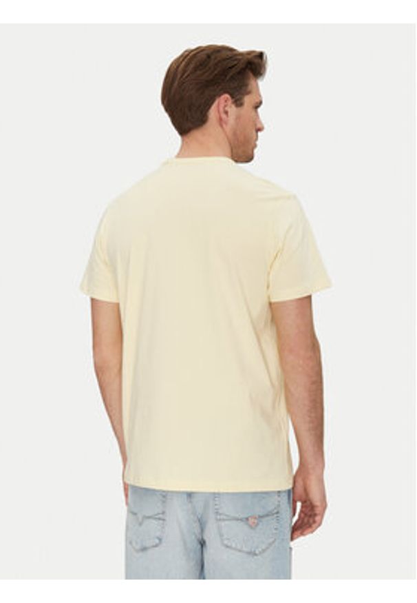 Guess T-Shirt M5GI17 K8FQ4 Beżowy Regular Fit. Kolor: beżowy. Materiał: bawełna