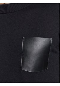 Sisley Sweter 129MS1014 Czarny Regular Fit. Kolor: czarny. Materiał: wełna #3