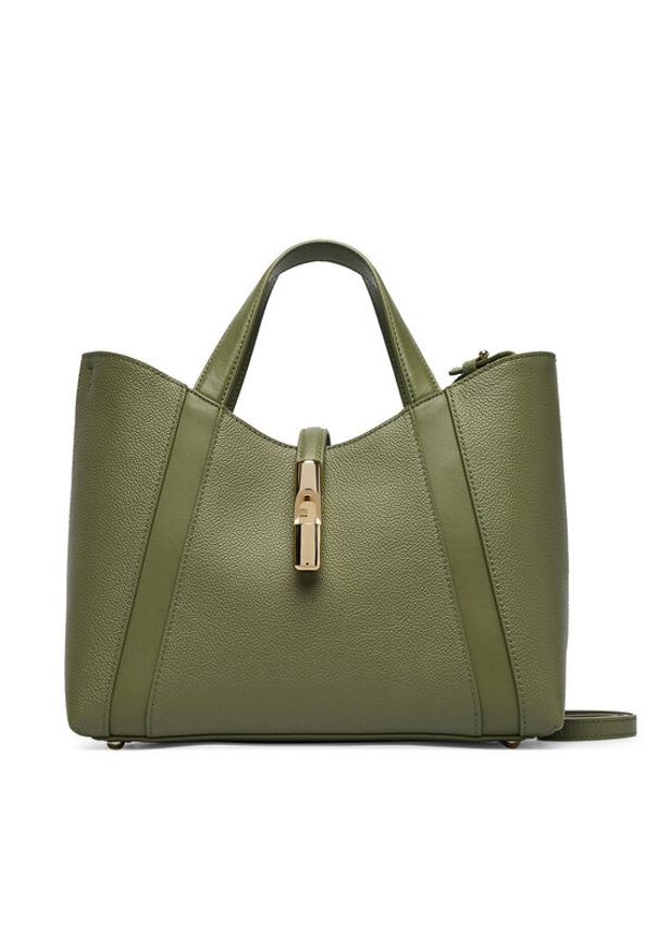 Furla Torebka Goccia S WB01789 BX3353 KH 4555S Zielony. Kolor: zielony. Materiał: skórzane