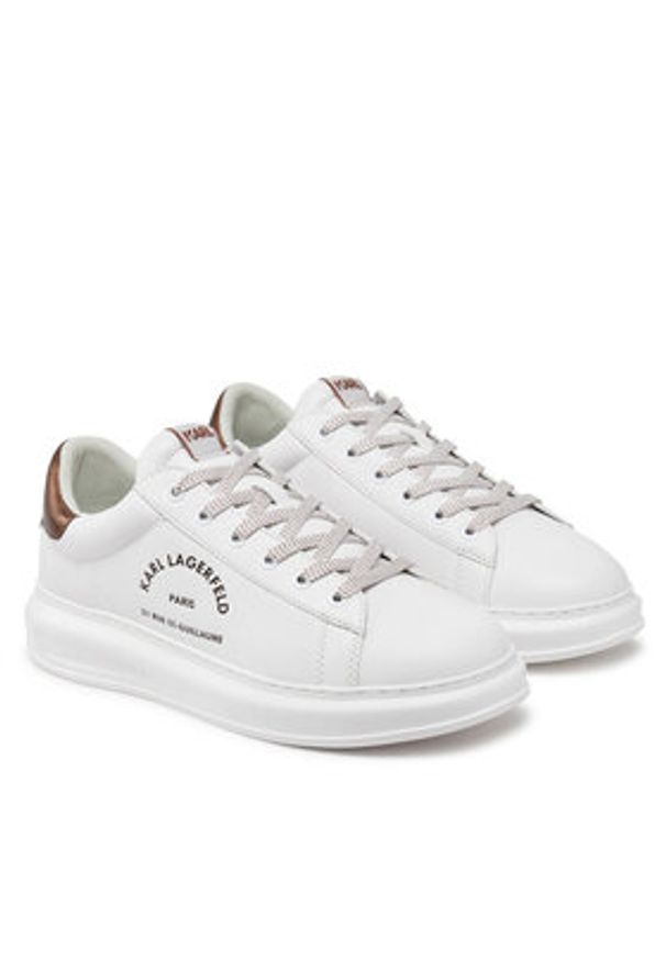 Karl Lagerfeld - KARL LAGERFELD Sneakersy Kapri KL52538K Biały. Kolor: biały. Materiał: skóra
