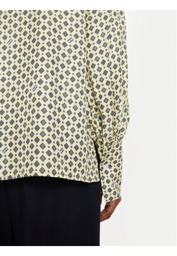 TOMMY HILFIGER - Tommy Hilfiger Bluzka WW0WW42294 Żółty Relaxed Fit. Kolor: żółty. Materiał: wiskoza