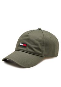 Tommy Jeans Czapka z daszkiem Tjm Elongated Flag 5 Panel Cap AM0AM11692 Khaki. Kolor: brązowy. Materiał: materiał