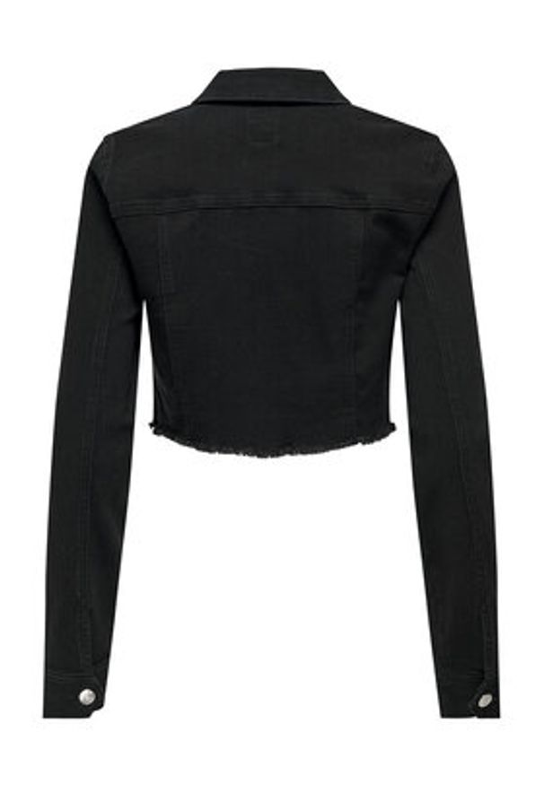 only - ONLY Kurtka jeansowa Woder 15256098 Czarny Regular Fit. Kolor: czarny. Materiał: bawełna