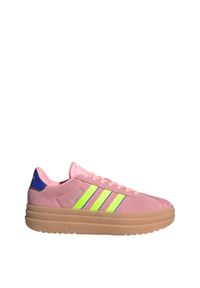Adidas - Buty VL Court Bold. Kolor: żółty, różowy, niebieski, wielokolorowy. Materiał: tkanina. Obcas: na platformie. Sport: turystyka piesza #1