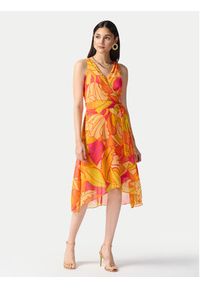 Joseph Ribkoff Sukienka letnia 242015 Pomarańczowy Regular Fit. Kolor: pomarańczowy. Materiał: syntetyk. Sezon: lato #4