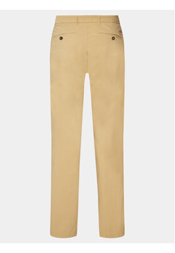 North Sails Chinosy Defender 673071 Beżowy Slim Fit. Kolor: beżowy. Materiał: bawełna