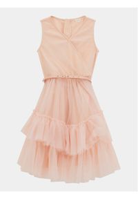 Guess Sukienka elegancka J4RK05 KC3F0 Różowy Regular Fit. Kolor: różowy. Materiał: syntetyk. Styl: elegancki